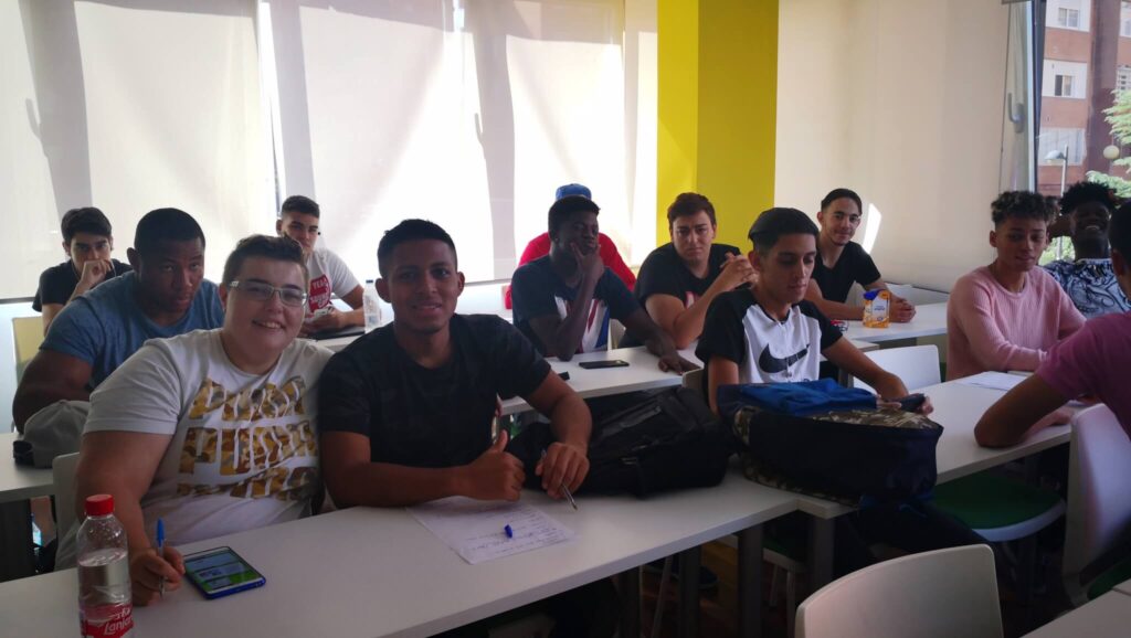 jóvenes Iter en el taller de formación ocupacional
